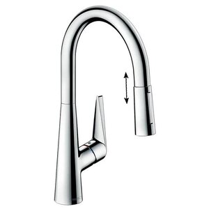 Изображение товара Смеситель для кухонной мойки Hansgrohe Talis, 73876000, с вытяжным изливом, хром