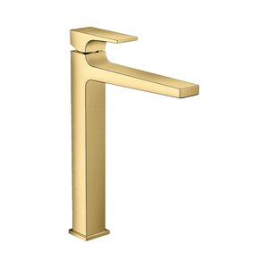 Изображение товара Смеситель для раковины Hansgrohe Metropol, 32512990, с донным клапаном Push-Open, золото