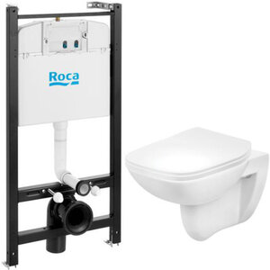 Изображение товара Инсталляция Roca Debba Round Rimless 7.8931.0.497.0 с безободковым унитазом, сиденье микролифт, без клавиши смыва