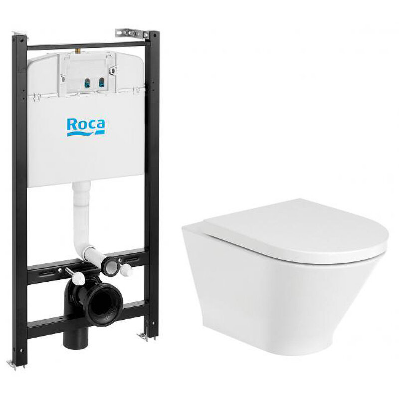 Изображение товара Инсталляция Roca The Gap Round Rimless с безободковым унитазом