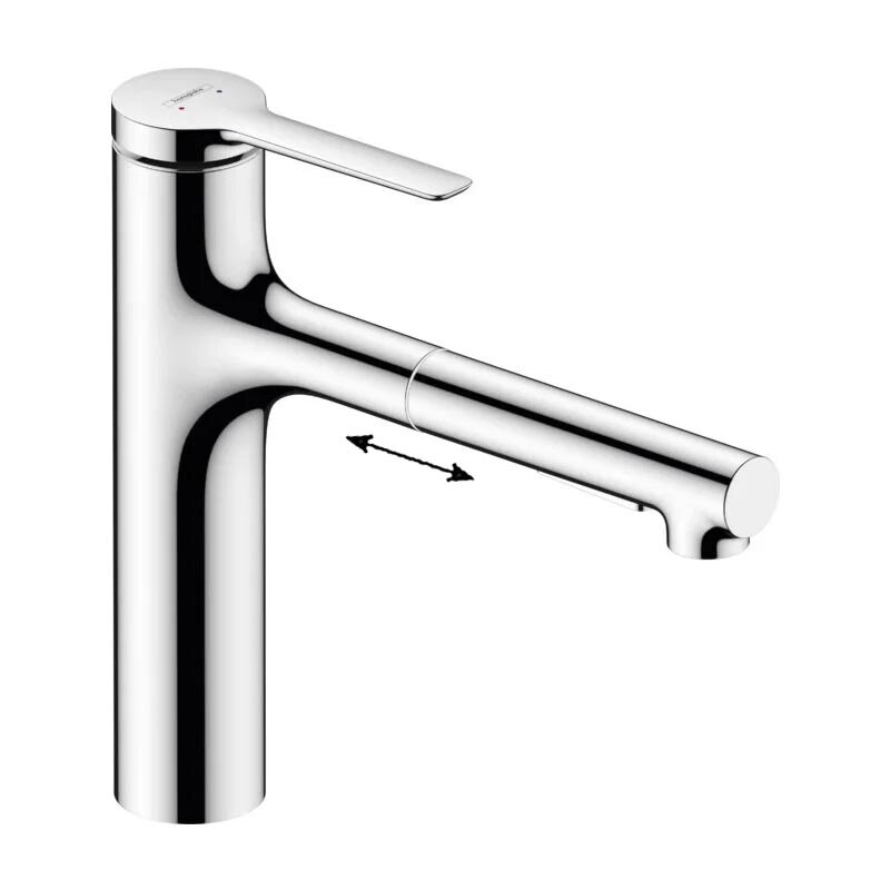 Изображение товара Смеситель для кухонной мойки Hansgrohe Zesis, 74804000, с вытяжным изливом, хром