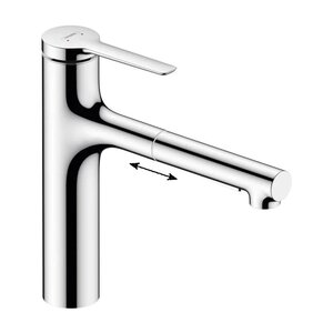 Изображение товара Смеситель для кухонной мойки Hansgrohe Zesis, 74804000, с вытяжным изливом, хром