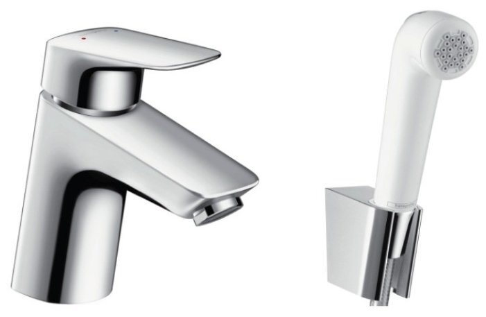 Изображение товара Смеситель для умывальника с гигиеническим душем Hansgrohe Logis хром