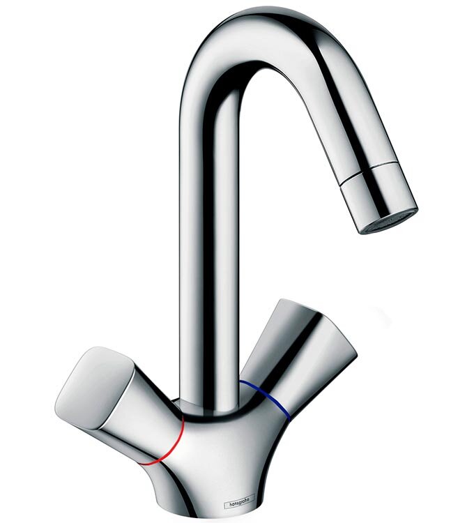 Изображение товара Смеситель для раковины Hansgrohe Logis 71222000 хром двухрычажный