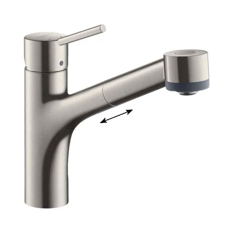 Изображение товара Смеситель для кухонной мойки Hansgrohe Talis, 73860800, с вытяжным изливом, нержавеющая сталь Изображение товара Смеситель для кухонной мойки Hansgrohe Talis, 73860800, с вытяжным изливом, нержавеющая сталь