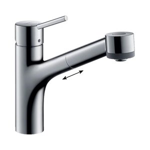 Изображение товара Смеситель для кухонной мойки Hansgrohe Talis, 73860000, с вытяжным изливом, хром