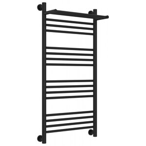 Изображение товара Полотенцесушитель водяной Сунержа Богема+ 31-0223-1050, высота 100 см, ширина 50 см, универсальное подключение, с полкой, цвет матовый черный
