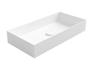 Изображение товара Раковина Simas Agile AG80 bi, 80 х 40 см, накладная, без перелива, белый