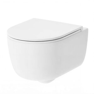 Изображение товара Подвесной унитаз Damixa Sirius DX86C1700SC, безободковый, крышка микролифт, белый (выставочный образец, отсутствует упаковка)