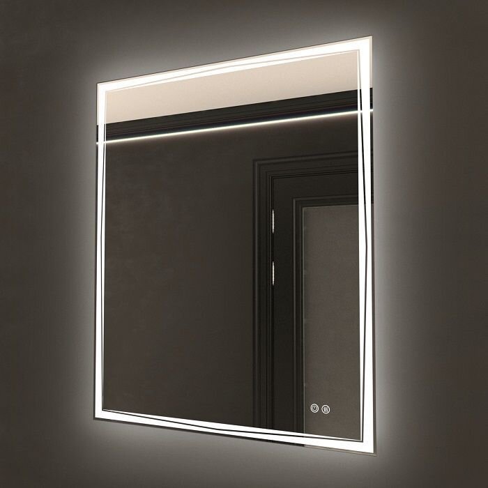 Изображение товара Зеркало Art&Max Firenze, AM-Fir-700-800-DS-F-H, 70 см, LED подсветка, сенсорный выключатель, диммер, антизапотевание, цвет белый Изображение товара Зеркало Art&Max Firenze, AM-Fir-700-800-DS-F-H, 70 см, LED подсветка, сенсорный выключатель, диммер, антизапотевание, цвет белый