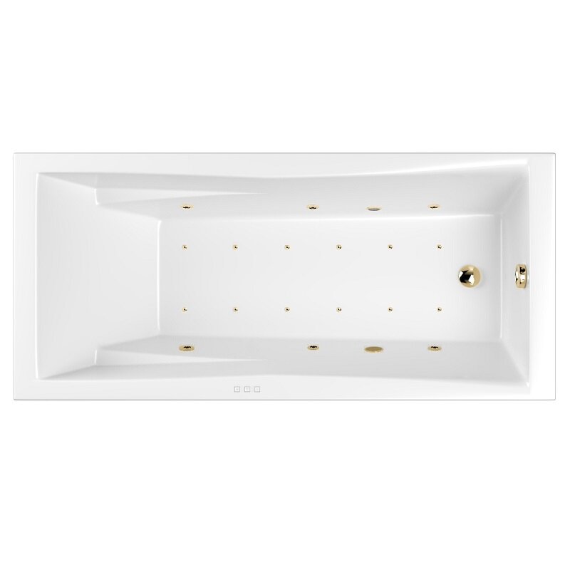 Изображение товара Гидромассажная ванна Whitecross Palace 170x75 см с золотыми форсунками
