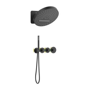Изображение товара Душевая система Timo Saona SX-2329/03SM термостатическая черная 32.3 см