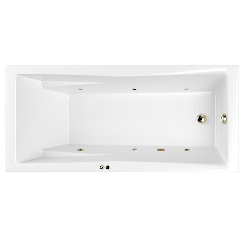 Изображение товара Ванна гидромассажная Whitecross Palace 0104.170075.100.SOFT.BR, 170 x 75 см, форсунки бронза