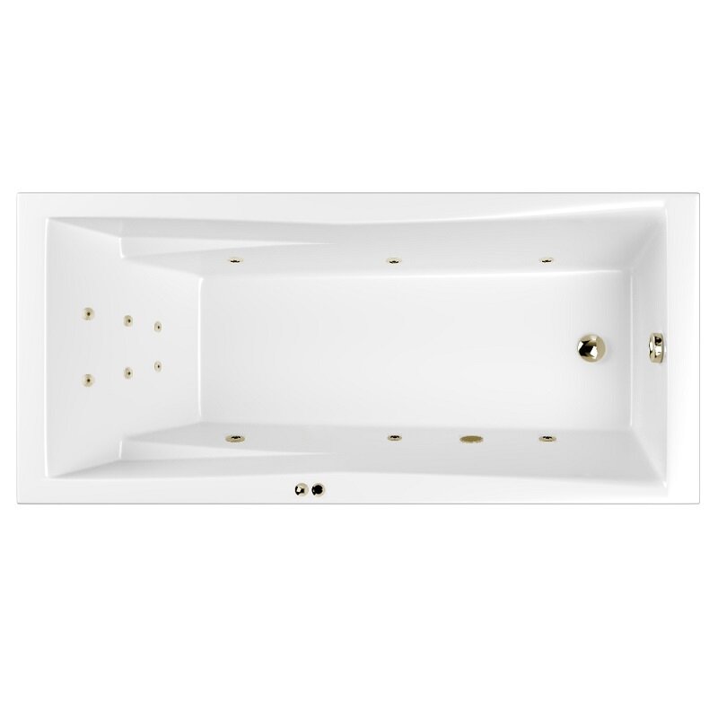 Изображение товара Ванна гидромассажная Whitecross Palace 0104.180080.100.LINE.BR, 180 x 80 см, форсунки бронза