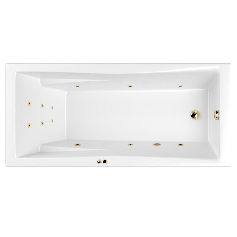 Изображение товара Гидромассажная ванна Whitecross Palace 180x80 см с золотыми форсунками