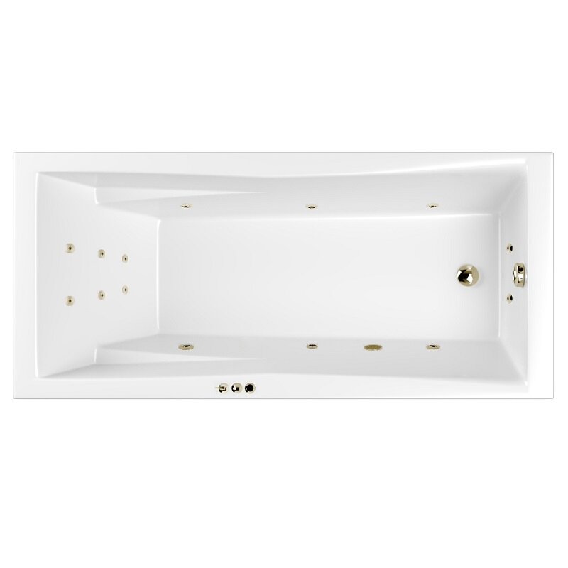 Изображение товара Ванна гидромассажная Whitecross Palace 0104.180080.100.SMART.BR, 180 x 80 см, форсунки бронза