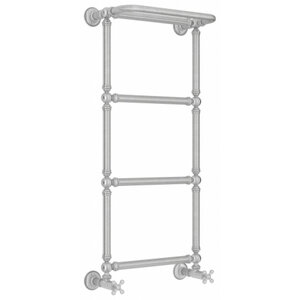 Изображение товара Полотенцесушитель водяной Сунержа Ренессанс 1386 071-0281-9640, высота 96 см, ширина 40 см, нижнее подключение 40 см, с полкой, цвет сатин