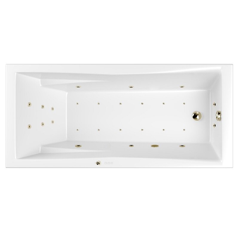 Изображение товара Ванна гидромассажная Whitecross Palace 0104.180080.100.ULTRA.BR, 180 x 80 см, форсунки бронза