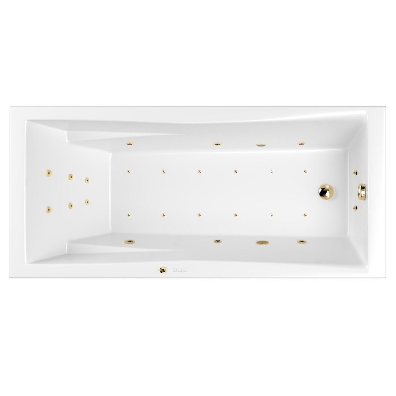 Изображение товара Ванна гидромассажная Whitecross Palace 0104.180080.100.ULTRA.GL, 180 x 80 см, форсунки золото