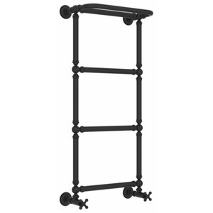 Изображение товара Полотенцесушитель водяной Сунержа Ренессанс 1386 15-0281-9640, высота 96 см, ширина 40 см, нижнее подключение 40 см, с полкой, цвет тёмный титан муар