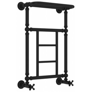 Изображение товара Полотенцесушитель водяной Сунержа Ренессанс 1452 31-0282-6640, высота 66 см, ширина 40 см, нижнее подключение 40 см, с полкой, цвет матовый черный