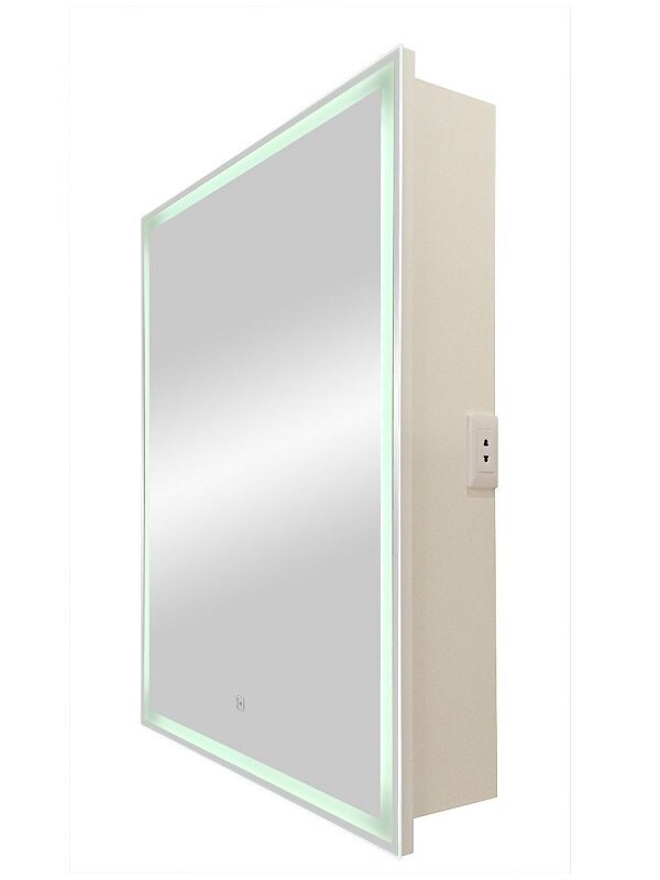 Изображение товара Зеркальный шкаф Art&Max Techno, AM-Tec-600-800-1D-L-DS-F, 60 см, с подсветкой, левый, цвет белый