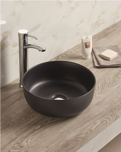 Изображение товара Раковина Art&Max AM-102-MB 36 см черный матовый керамическая накладная угловая