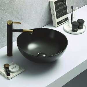 Изображение товара Раковина Art&Max AM-104-MB 42 см черный матовый накладная керамика