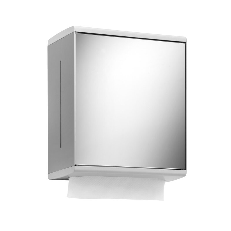 Изображение товара Диспенсер бумажных полотенец Keuco Collection Moll 12785010100, 28.5 см, алюминий серебристый анодированный/белый