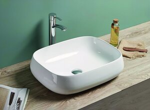 Изображение товара Раковина Art&Max AM-78102 56 см из фаянса белая накладная для ванной и кухни