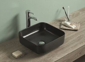 Изображение товара Раковина Art&Max, AM-78110-MB, 39 см, фаянс, цвет черный матовый