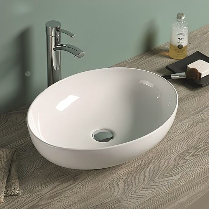 Изображение товара Раковина Art&Max AM-78166 52 см фаянс белая для ванной и кухни