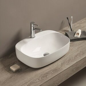 Изображение товара Раковина Art&Max AM-78374 белая 59 см фаянсовая накладная