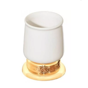 Изображение товара Стакан настольный Camelos Rychmond G1614BK, керамика, золото без орнамента