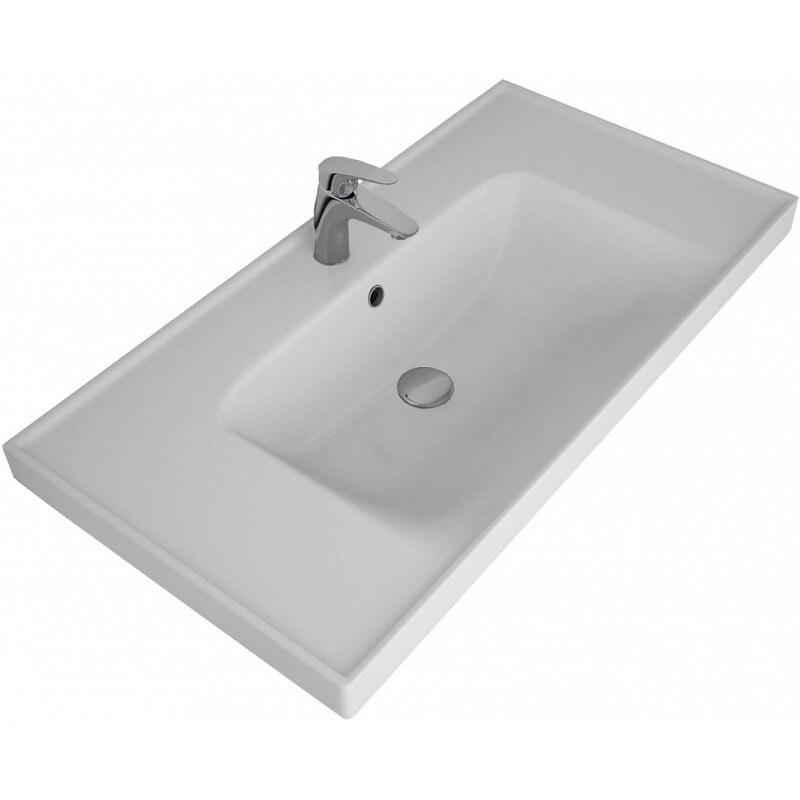 Изображение товара Раковина Art&Max Techno Грэйс 90 см керамика белая глянцевая установка на тумбу