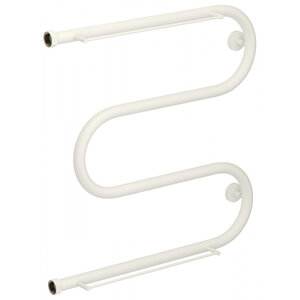 Изображение товара Полотенцесушитель водяной Сунержа М-образный+ 30-4008-6060, высота 60 см, ширина 60 см, боковое подключение 60 см, с 2 полками, цвет матовый белый