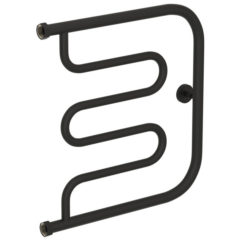 Изображение товара Полотенцесушитель водяной Сунержа Лира+ 15-4011-5050, высота 50 см, ширина 50 см, боковое подключение 50 см, цвет тёмный титан муар