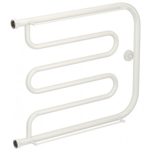 Изображение товара Полотенцесушитель водяной Сунержа Лира+ 12-4012-5065, высота 50 см, ширина 65 см, боковое подключение 50 см, с 2 полками, цвет белый