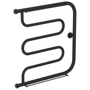 Изображение товара Полотенцесушитель водяной Сунержа Лира+ 15-4012-6060, высота 60 см, ширина 60 см, боковое подключение 60 см, с 2 полками, цвет тёмный титан муар