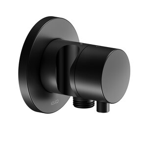 Изображение товара Переключатель потоков Keuco Ixmo 59556371201 на 2 потребителя, с выводом для шланга и держателем лейки, черный матовый