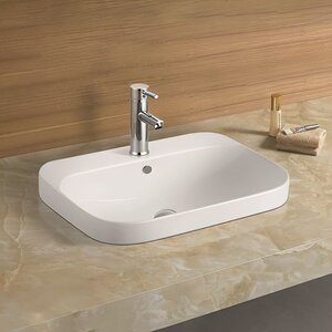 Изображение товара Раковина Art&Max AM-7976 60 см фаянсовая белая дизайнерская полувстраиваемая