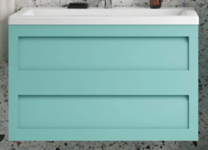 Изображение товара Тумба под раковину Art&Max Platino AM-Platino-1000-2C-SO-MM, 100 см, подвесная, цвет светло-зеленый матовый