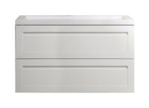 Изображение товара Тумба под раковину Art&Max Platino AM-Platino-900-2C-SO-BL-Cer, 90 см, подвесная, цвет белый глянцевый