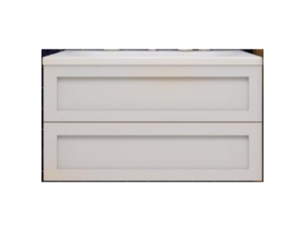 Изображение товара Тумба под раковину Art&Max Platino AM-Platino-1000-2C-SO-BM-Cer, 100 см, подвесная, цвет белый матовый