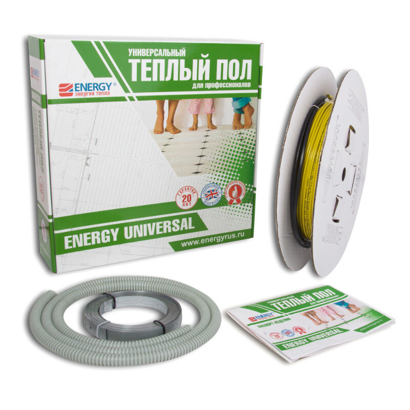 Изображение товара Теплый пол Energy Universal 320 Вт для площади 2,1-3,2 м2, монтаж в стяжку