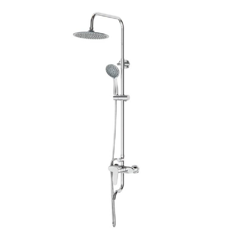 Изображение товара Душевая система Laguraty 17059 с верхним и ручным душем, хром, современный стиль