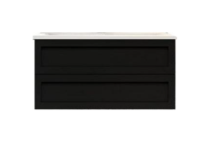 Изображение товара Тумба под раковину Art&Max Platino 100 см подвесная черный матовый