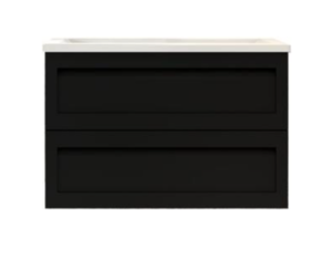 Изображение товара Тумба под раковину Art&Max Platino AM-Platino-900-2C-SO-NM-Cer, 90 см, подвесная, цвет черный матовый