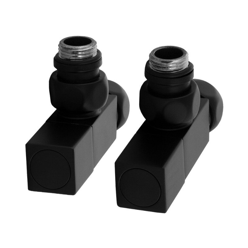 Изображение товара Угловой вентиль для полотенцесушителя Energy SG01CH0405/2BLACK 1/2-3/4 дюйма комплект 2 шт