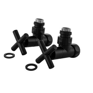 Изображение товара Вентиль угловой Energy черный матовый 1/2"-3/4" комплект 2шт